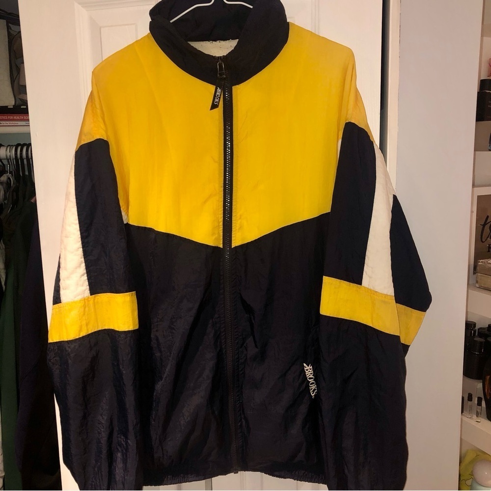 Brooks 90s vintage color  block windbreaker sz large​